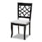 Baxton Studio Mael Grey Upholstered Espresso Finished 5-Piece Wood Dining Set 157-9728-8026 - alternate 4